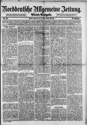 Norddeutsche allgemeine Zeitung vom 11.05.1883