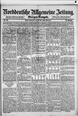 Norddeutsche allgemeine Zeitung vom 26.05.1883