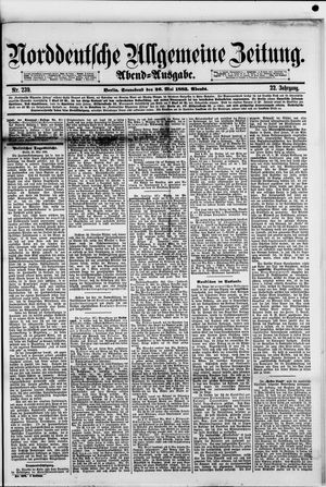 Norddeutsche allgemeine Zeitung on May 26, 1883