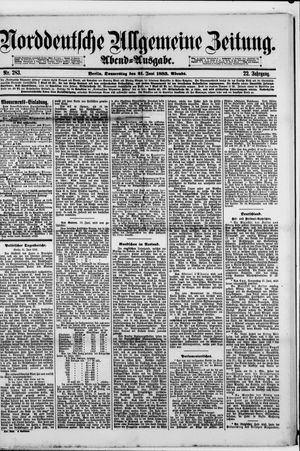 Norddeutsche allgemeine Zeitung vom 21.06.1883