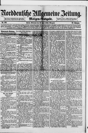 Norddeutsche allgemeine Zeitung vom 27.06.1883