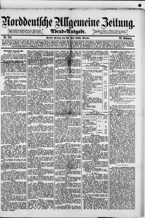Norddeutsche allgemeine Zeitung vom 20.07.1883