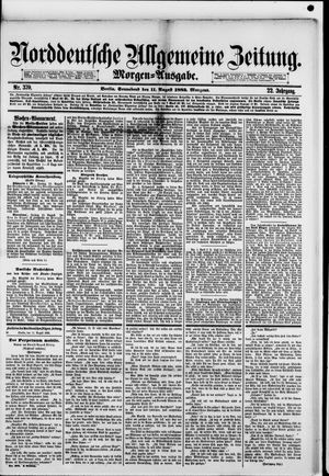 Norddeutsche allgemeine Zeitung vom 11.08.1883