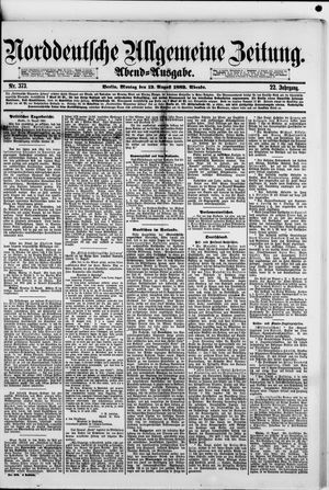 Norddeutsche allgemeine Zeitung on Aug 13, 1883