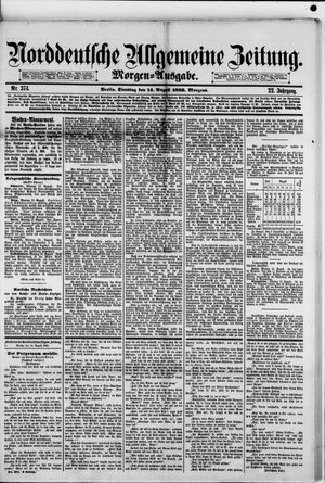 Norddeutsche allgemeine Zeitung vom 14.08.1883