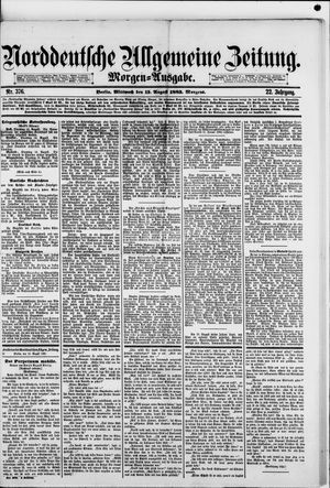 Norddeutsche allgemeine Zeitung on Aug 15, 1883