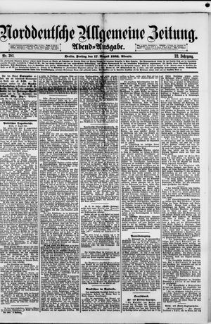 Norddeutsche allgemeine Zeitung vom 17.08.1883