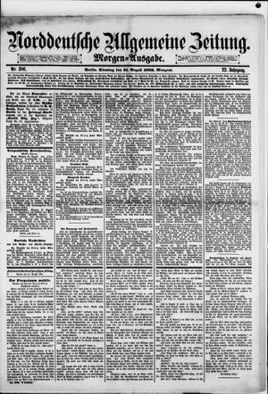 Norddeutsche allgemeine Zeitung vom 21.08.1883