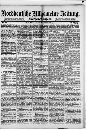 Norddeutsche allgemeine Zeitung vom 22.08.1883