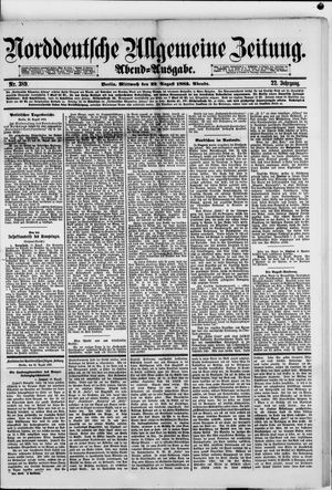 Norddeutsche allgemeine Zeitung vom 22.08.1883