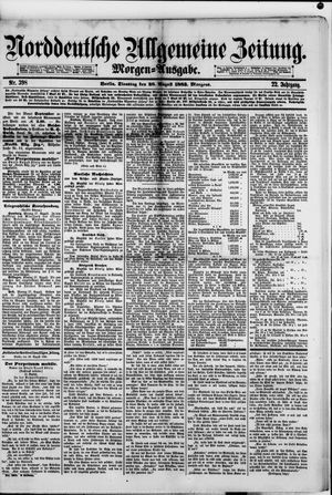 Norddeutsche allgemeine Zeitung vom 28.08.1883