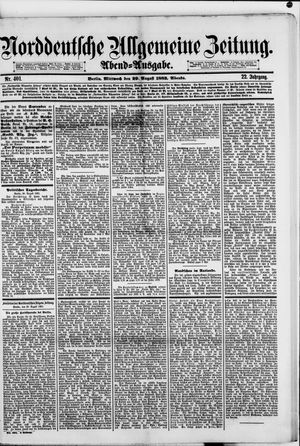 Norddeutsche allgemeine Zeitung vom 29.08.1883
