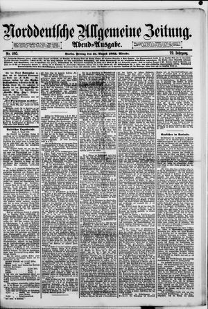 Norddeutsche allgemeine Zeitung vom 31.08.1883