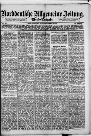 Norddeutsche allgemeine Zeitung vom 07.09.1883
