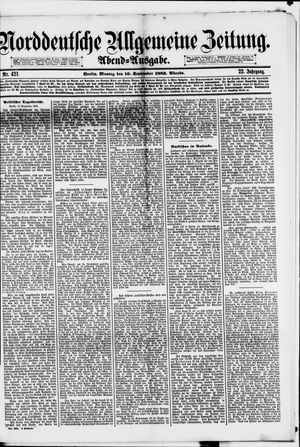 Norddeutsche allgemeine Zeitung vom 10.09.1883