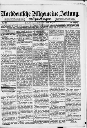 Norddeutsche allgemeine Zeitung vom 11.09.1883