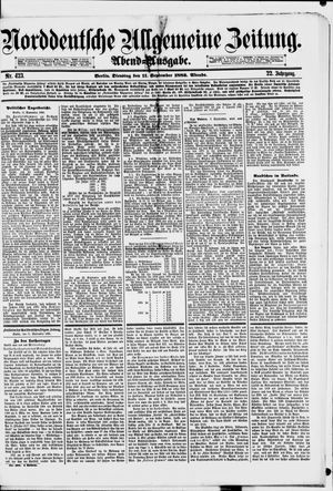 Norddeutsche allgemeine Zeitung on Sep 11, 1883