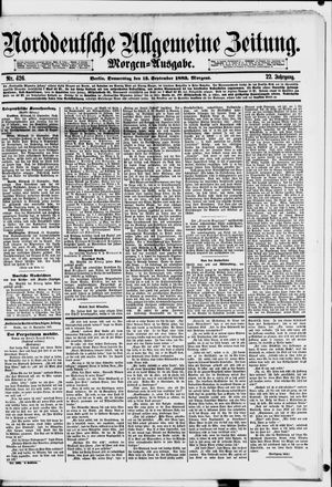 Norddeutsche allgemeine Zeitung on Sep 13, 1883