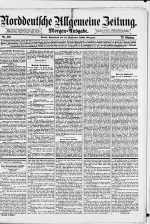 Norddeutsche allgemeine Zeitung vom 15.09.1883