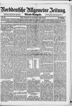 Norddeutsche allgemeine Zeitung vom 15.09.1883