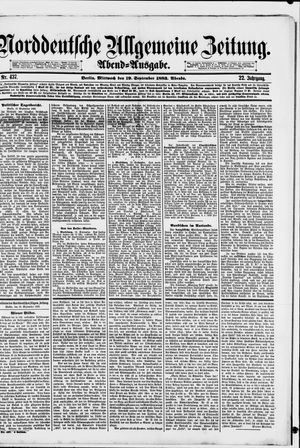 Norddeutsche allgemeine Zeitung vom 19.09.1883
