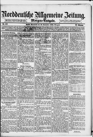 Norddeutsche allgemeine Zeitung vom 22.09.1883