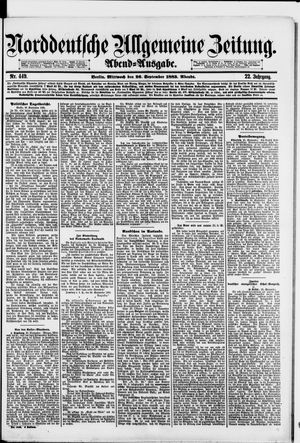 Norddeutsche allgemeine Zeitung vom 26.09.1883