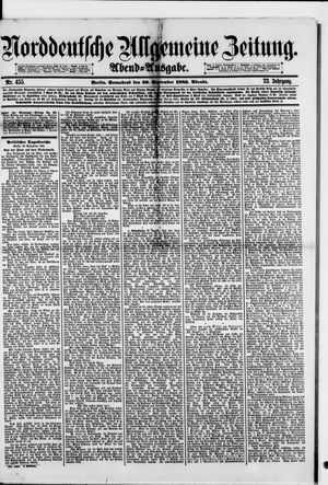 Norddeutsche allgemeine Zeitung vom 29.09.1883