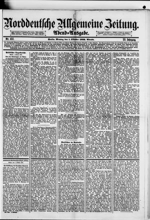 Norddeutsche allgemeine Zeitung vom 01.10.1883