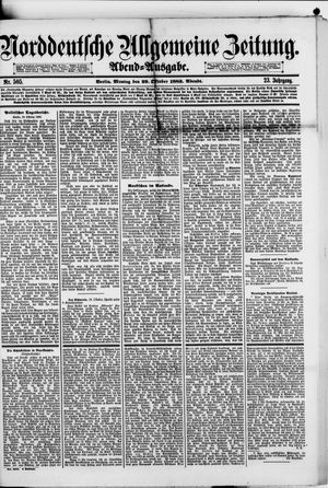 Norddeutsche allgemeine Zeitung vom 29.10.1883