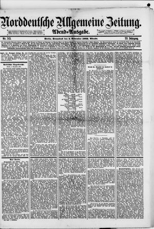 Norddeutsche allgemeine Zeitung vom 03.11.1883