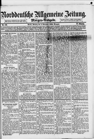 Norddeutsche allgemeine Zeitung on Nov 4, 1883