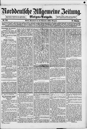 Norddeutsche allgemeine Zeitung vom 10.11.1883
