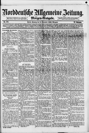 Norddeutsche allgemeine Zeitung vom 11.11.1883