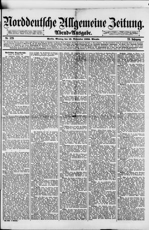 Norddeutsche allgemeine Zeitung on Nov 12, 1883