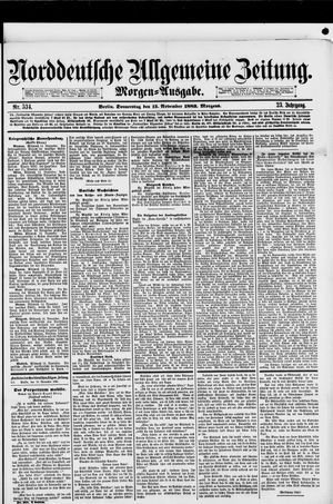 Norddeutsche allgemeine Zeitung vom 15.11.1883