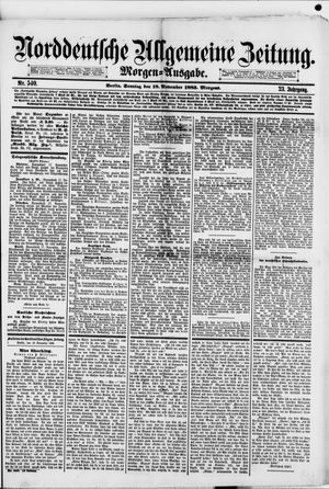 Norddeutsche allgemeine Zeitung vom 18.11.1883