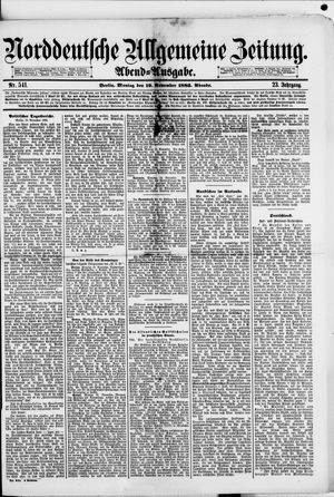 Norddeutsche allgemeine Zeitung vom 19.11.1883