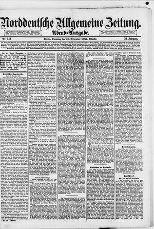 Norddeutsche allgemeine Zeitung vom 20.11.1883
