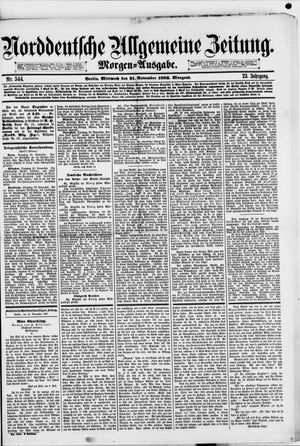 Norddeutsche allgemeine Zeitung vom 21.11.1883