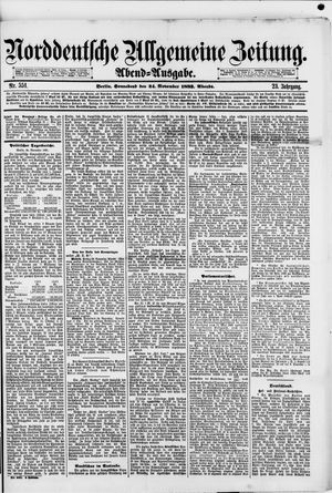 Norddeutsche allgemeine Zeitung vom 24.11.1883