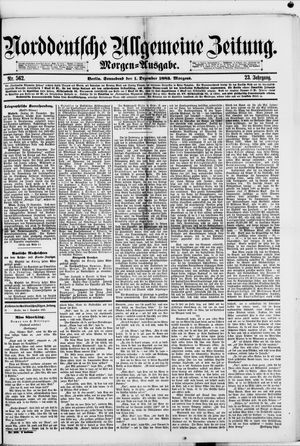 Norddeutsche allgemeine Zeitung vom 01.12.1883