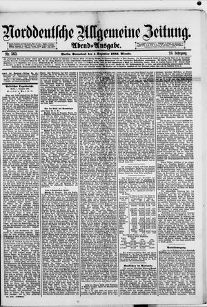 Norddeutsche allgemeine Zeitung vom 01.12.1883