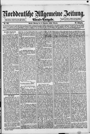 Norddeutsche allgemeine Zeitung vom 03.12.1883