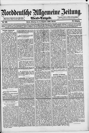 Norddeutsche allgemeine Zeitung vom 11.12.1883