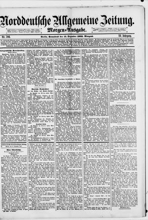 Norddeutsche allgemeine Zeitung vom 15.12.1883