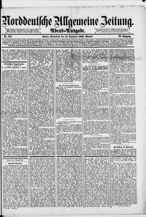 Norddeutsche allgemeine Zeitung vom 15.12.1883