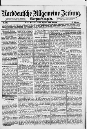 Norddeutsche allgemeine Zeitung vom 20.12.1883