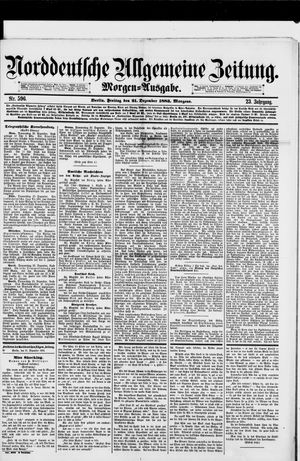 Norddeutsche allgemeine Zeitung vom 21.12.1883