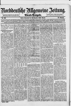 Norddeutsche allgemeine Zeitung vom 22.12.1883